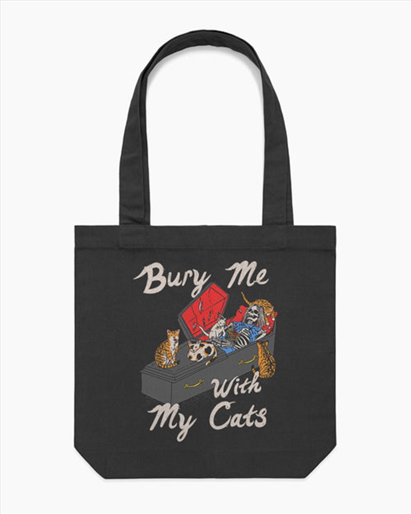 Bury Me With My Cats Tote Bag - Black/Product Detail/Bags