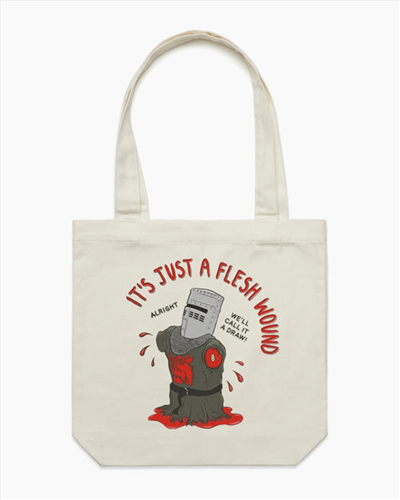 Its Just A Flesh Wound Tote Bag - Natural/Product Detail/Bags