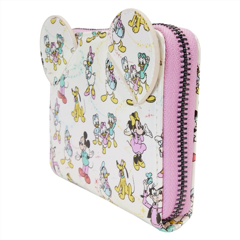 Loungefly Disney: D100 - Classic All-Over Print Iridescent Zip Around Wallet/Product Detail/Wallets