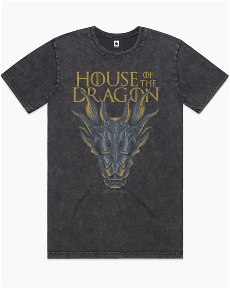 House Of The Dragon Stonewash Tee - Black Stone - Size L/Product Detail/Shirts