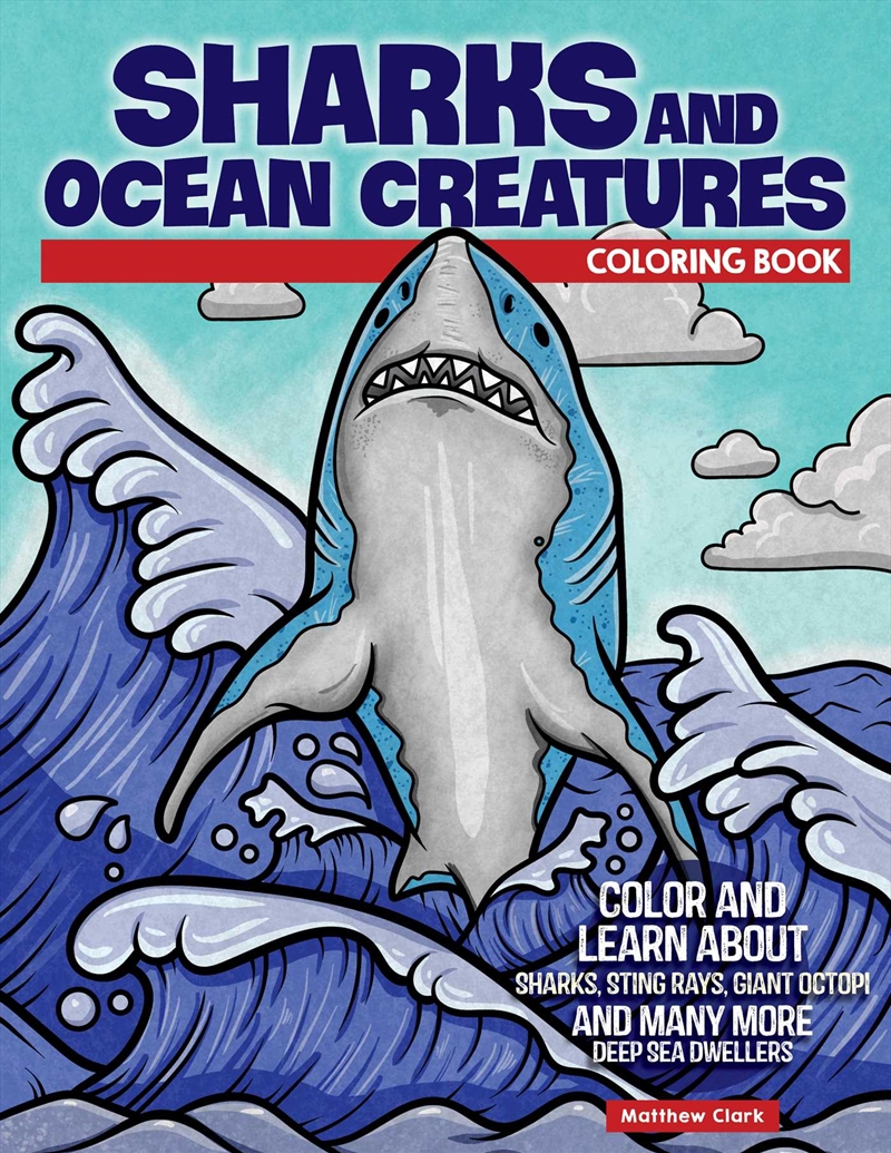 Sharks and Ocean Creatures Coloring Book/Product Detail/Kids Colouring