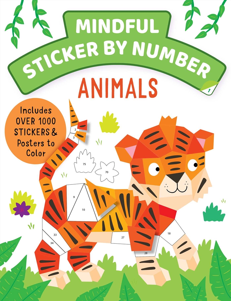 Mindful Sticker By Number: Animals/Product Detail/Kids Activity Books