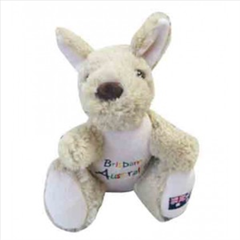 20cm Kangaroo W/Embroidery - Brisbane/Product Detail/Plush Toys