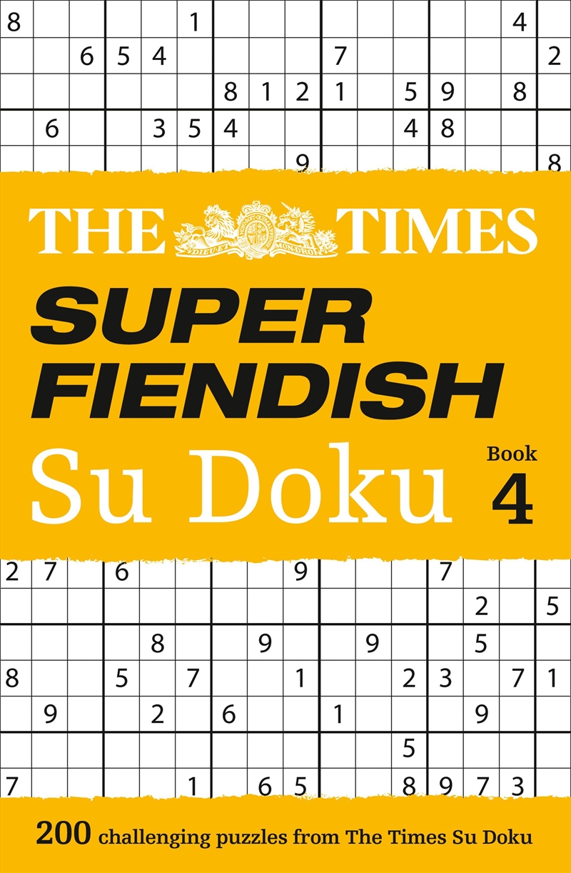 Times Super Fiendish Su Doku Book 4/Product Detail/Adults Activity Books