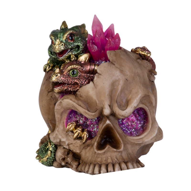 LED Skull with Dragons/Product Detail/Figurines