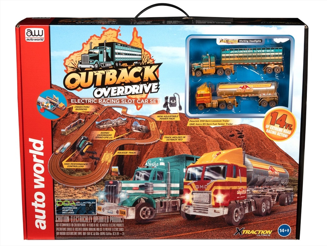 Outback Overdrive Truckers 14' Slot Car Set w/DDA Markings & Australian Power Plug/Product Detail/Figurines