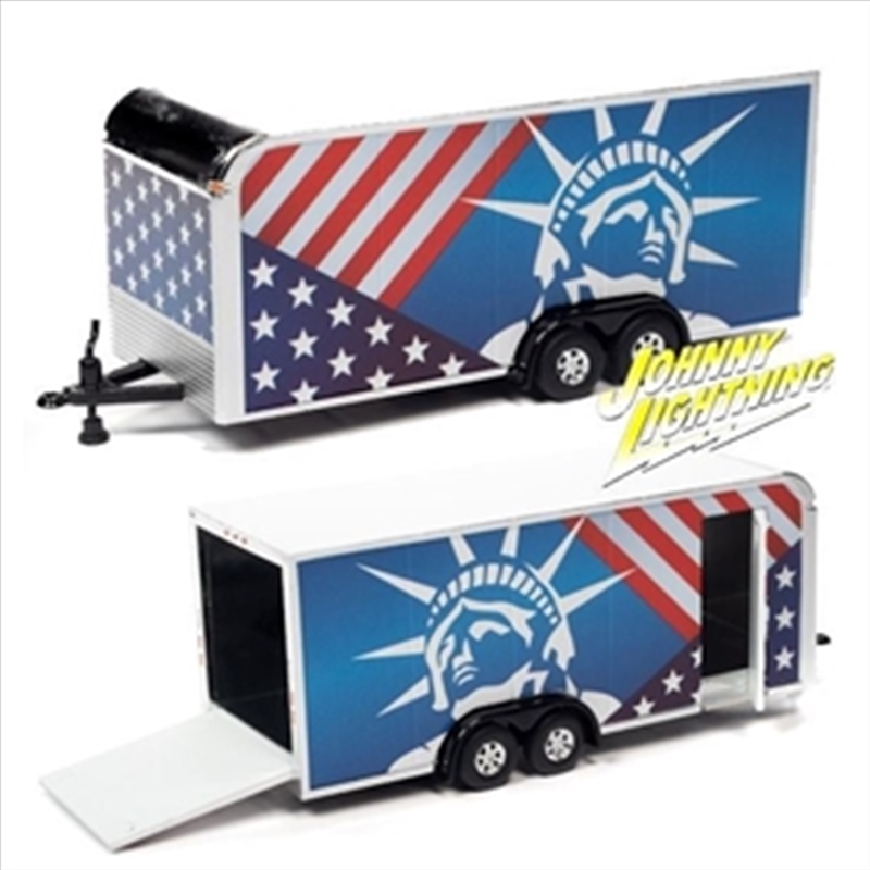 1:64 (6pcs) Enclosed Trailer Patriotic/Product Detail/Figurines