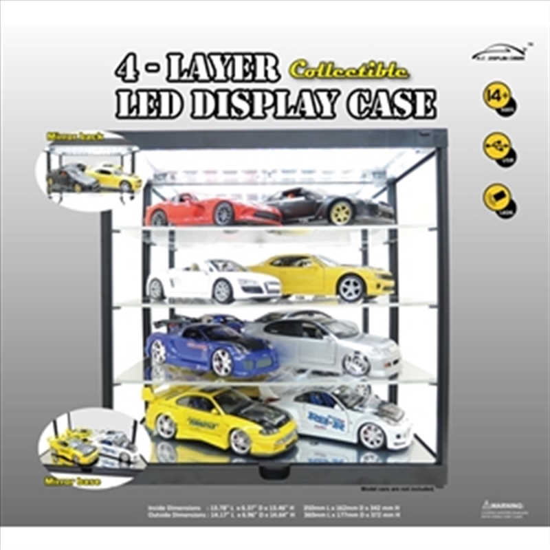 Black Mirrored 4 Layer LED Display Case/Product Detail/Figurines