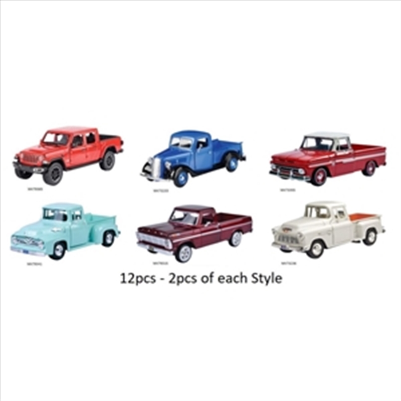 1:24 Asst Pick Ups 12pcs (American Classics)/Product Detail/Figurines