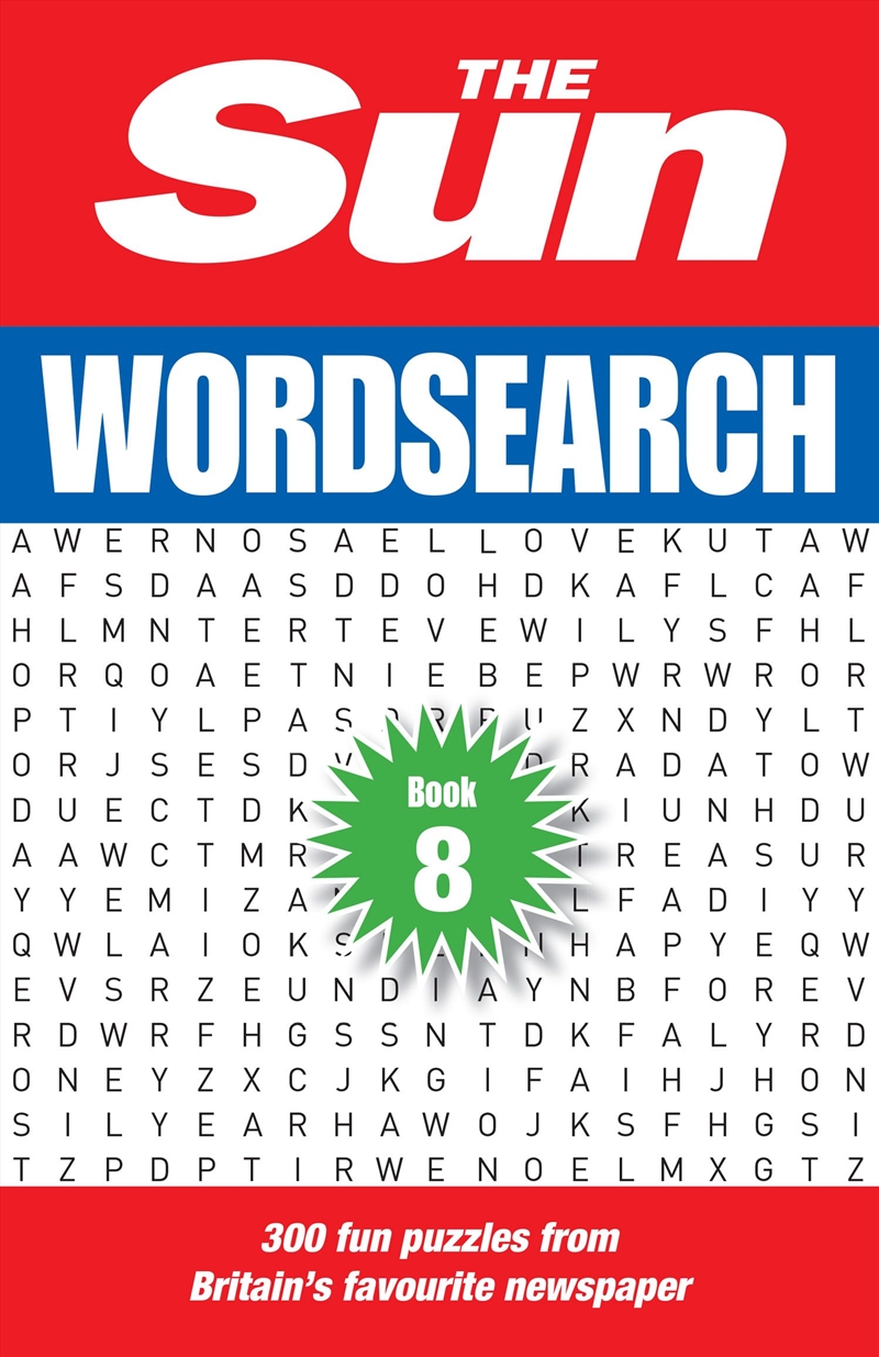 Sun Wordsearch Book 8/Product Detail/Adults Activity Books