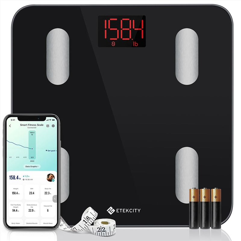 Etekcity Smart WiFi Scale for Body Weight - Black/Product Detail/Accessories