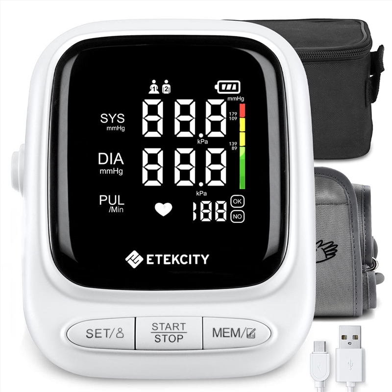 Etekcity Smart Blood Pressure Monitor - White/Product Detail/Accessories