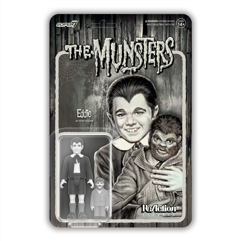 The Munsters - Eddie Munster (Grayscale) Reaction 3.75" Figure/Product Detail/Figurines