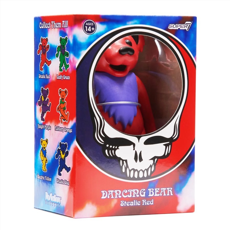 The Grateful Dead - Dancing Bear (Stealie Red) Reaction 3.75" Figure/Product Detail/Figurines