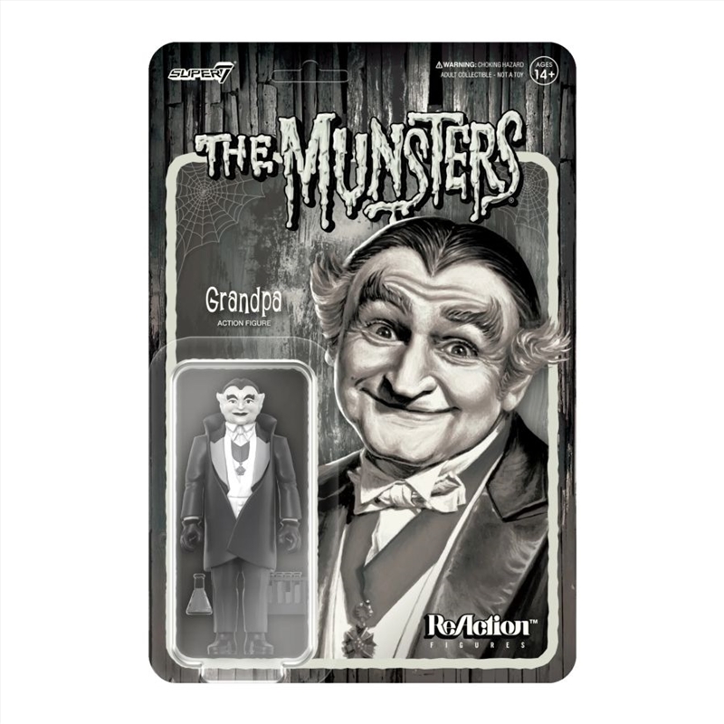 The Munsters - Grandpa (Grayscale) Reaction 3.75" Figure/Product Detail/Figurines