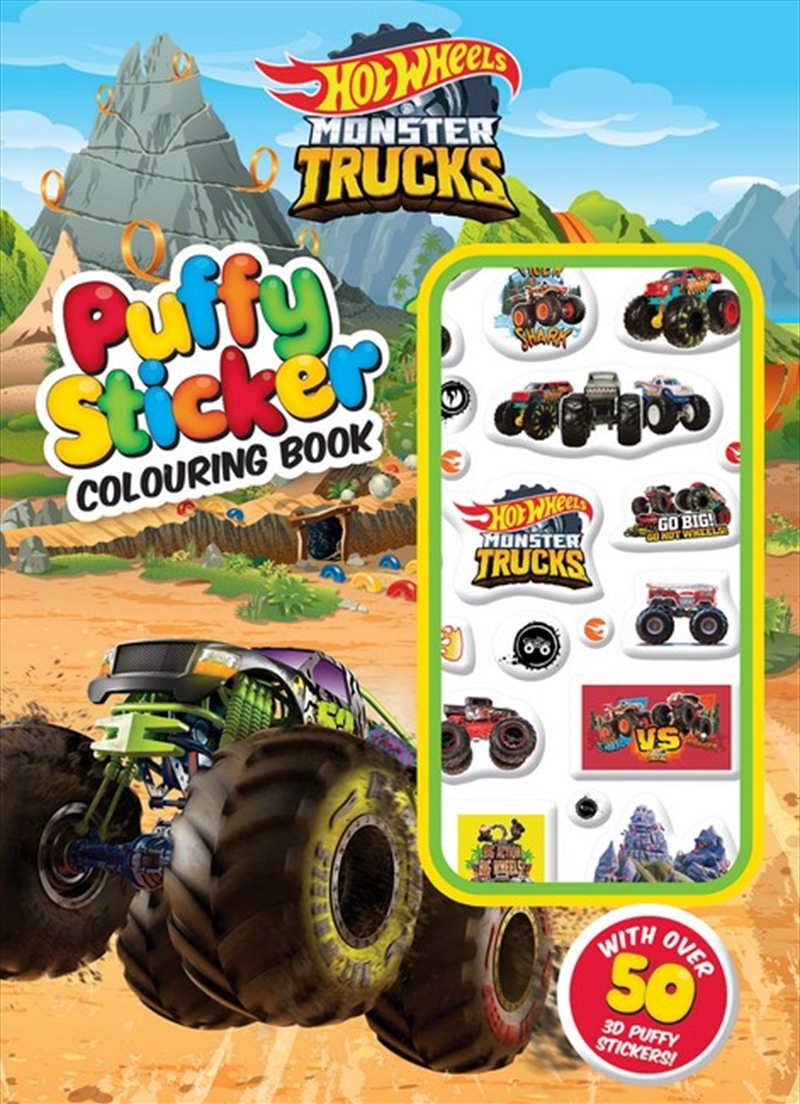 Hot Wheels Monster Trucks: Puffy Sticker Colouring Book (Mattel)/Product Detail/Kids Colouring