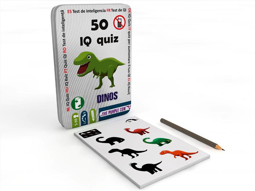 50 Iq Quiz Dinosaurs, Tin/Product Detail/Card Games