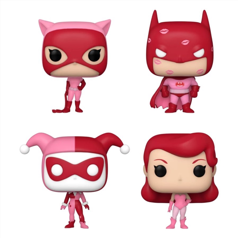 DC Comics: Valentines 2024 - Pink US Exclusive Pocket Pop! 4-Pack Heart Box [RS]/Product Detail/Funko Collections