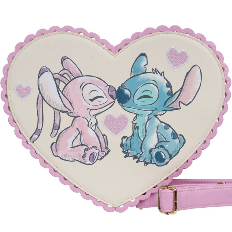 Loungefly Lilo & Stitch - Stitch & Angel Heart US Exclusive Crossbody [RS]/Product Detail/Bags