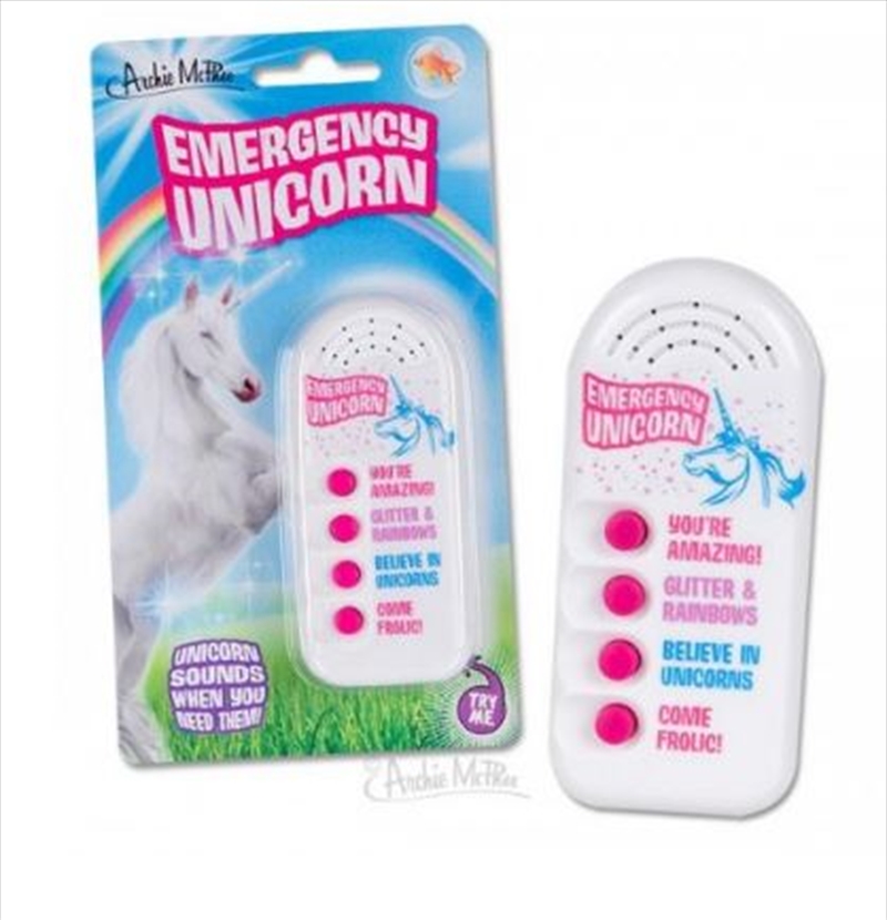 Archie McPhee - Emergency Unicorn Button/Product Detail/Toys