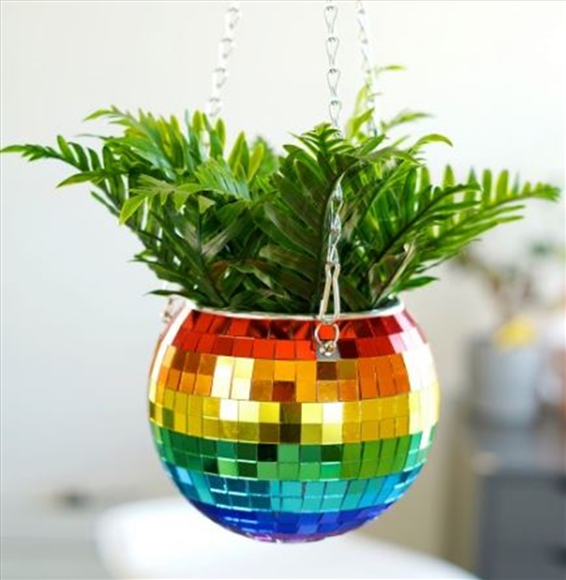 Bubblegum Stuff - Rainbow Disco Ball Hanging Planter/Product Detail/Homewares