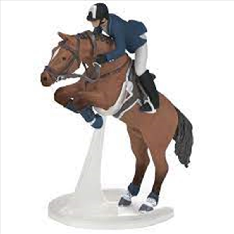 Papo - Jumping horse and horseman Figurine/Product Detail/Figurines