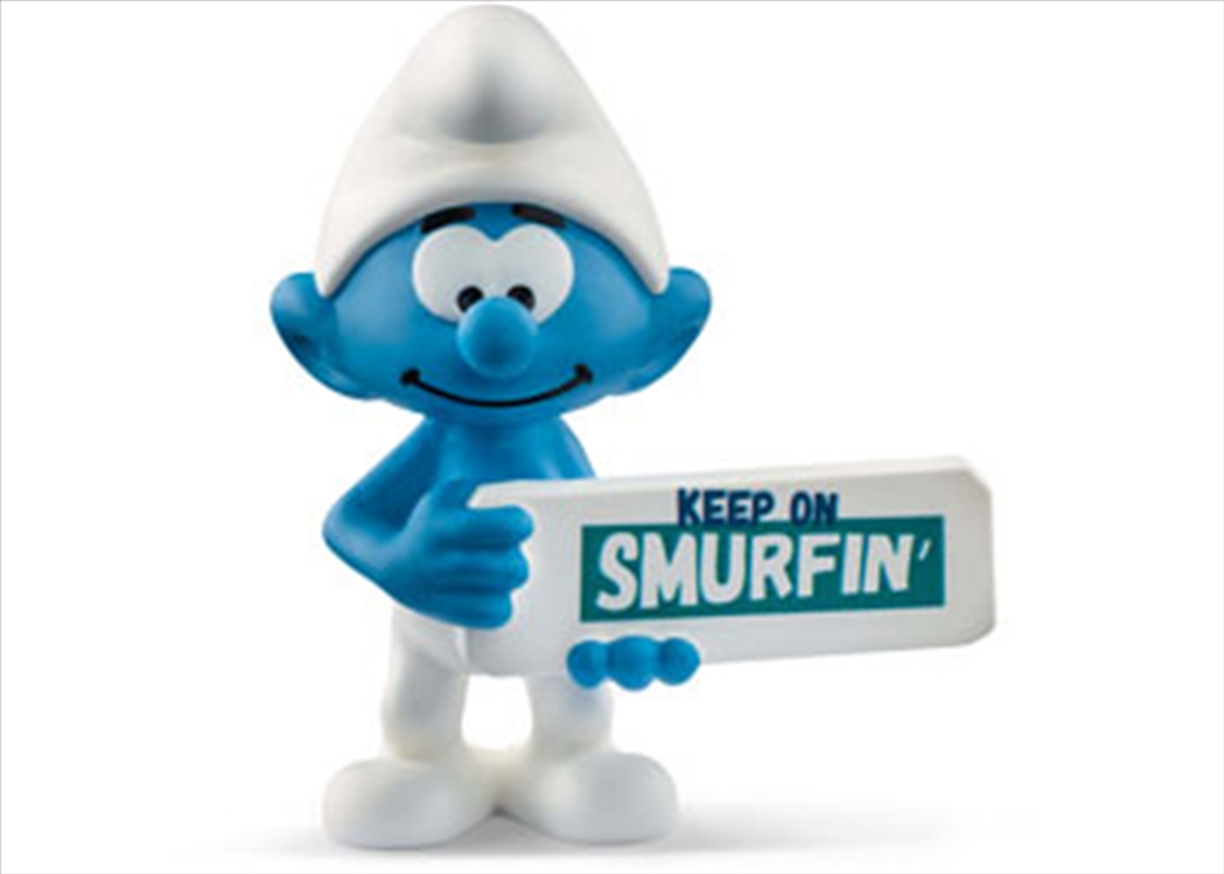 Smurf With Sign: Keep On Smurf/Product Detail/Toys