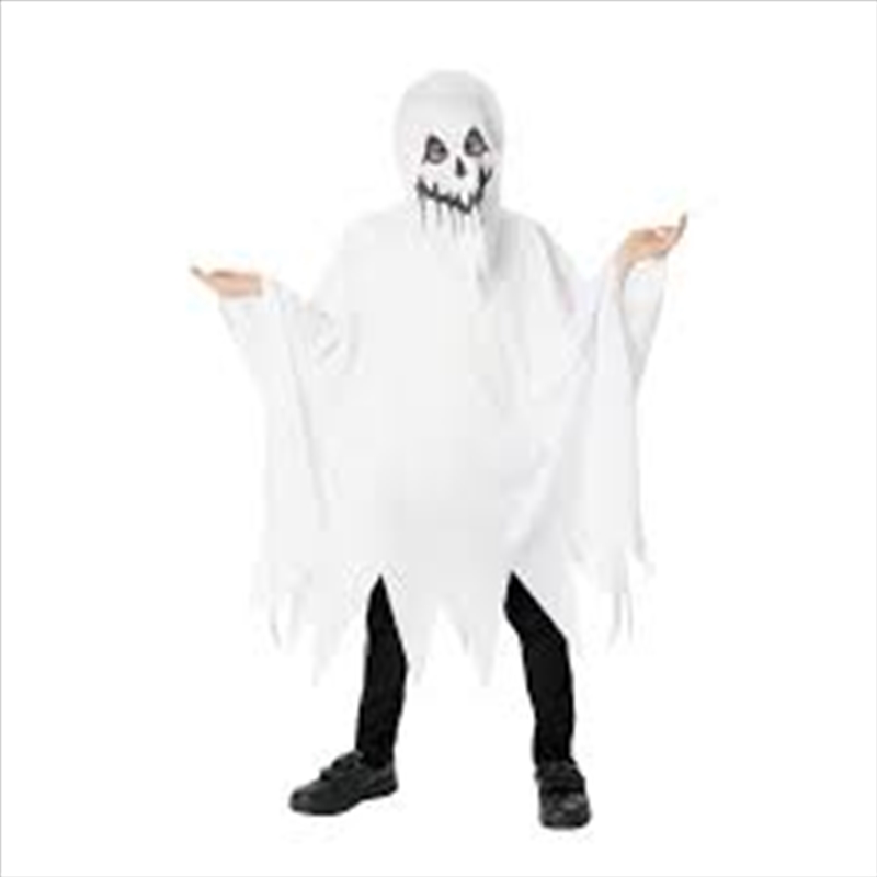 Ghost Poncho With Hood - Size 9-10 Yrs/Product Detail/Costumes