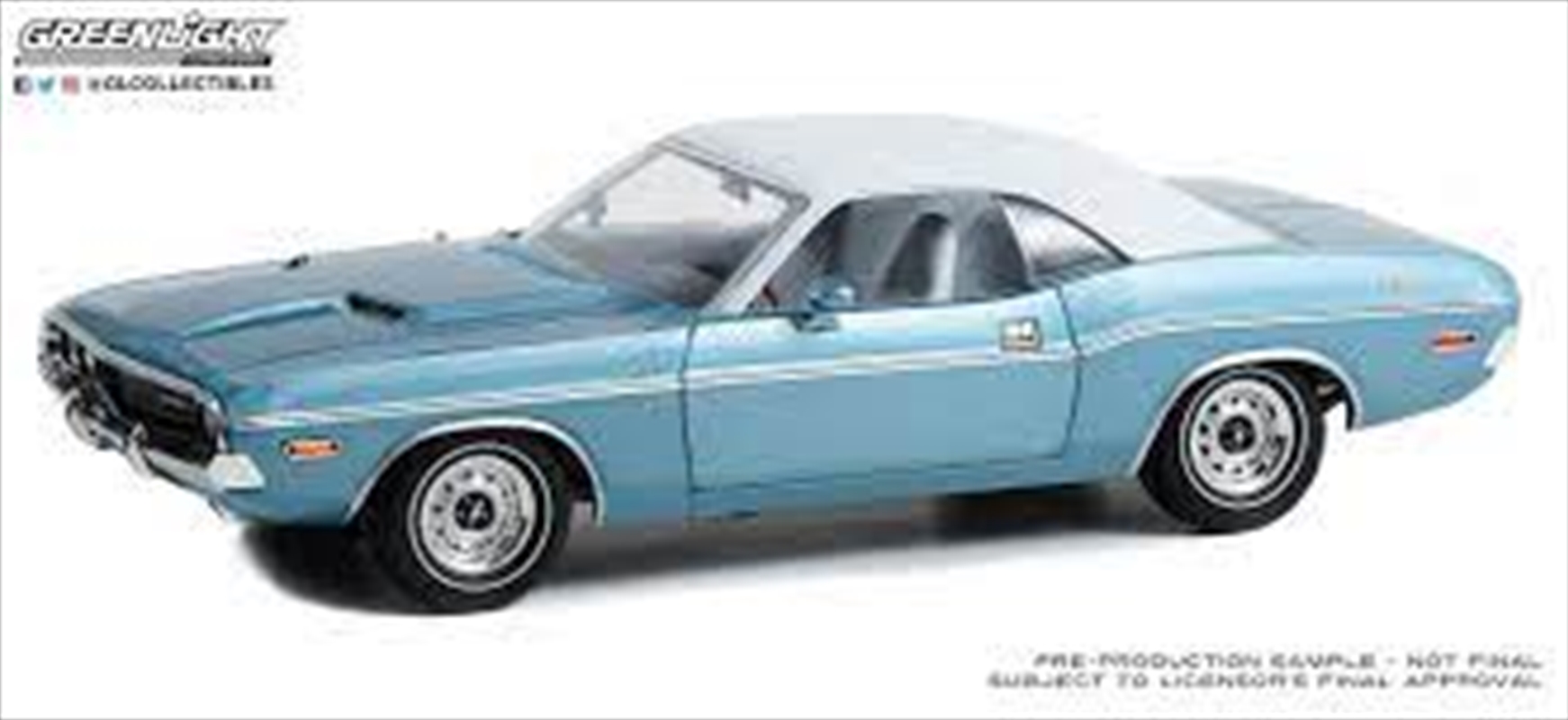 1:18 1970 Dodge Challenger - Western Sport Special - Light Blue Poly with Vinyl Roof/Product Detail/Figurines