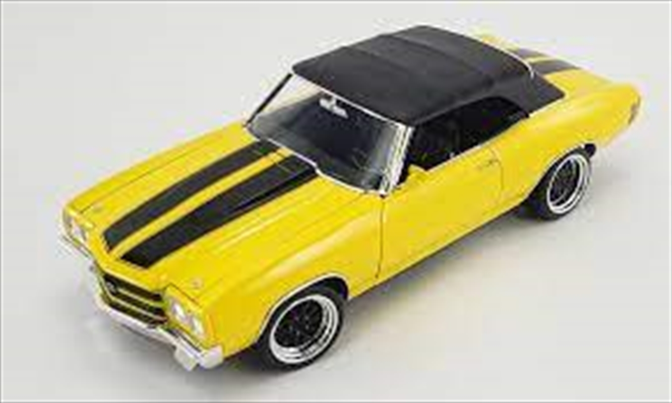 1:18 1970 Yellow /Black Stripes Chevrolet Chevelle Convertible Restomod/Product Detail/Figurines