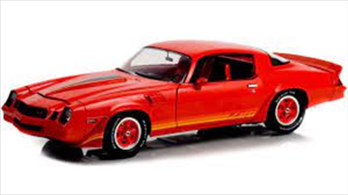 1:18 1981 Chevrolet Camaro Z/28 - Red with Orange Tri Colour Z28 Stripes/Product Detail/Figurines