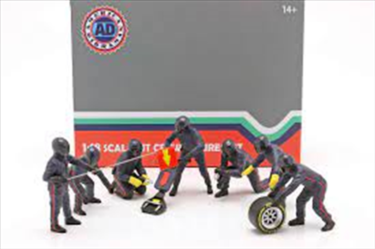 1:18 Blue F1 Pit Crew Figures 7pcs Set/Product Detail/Figurines