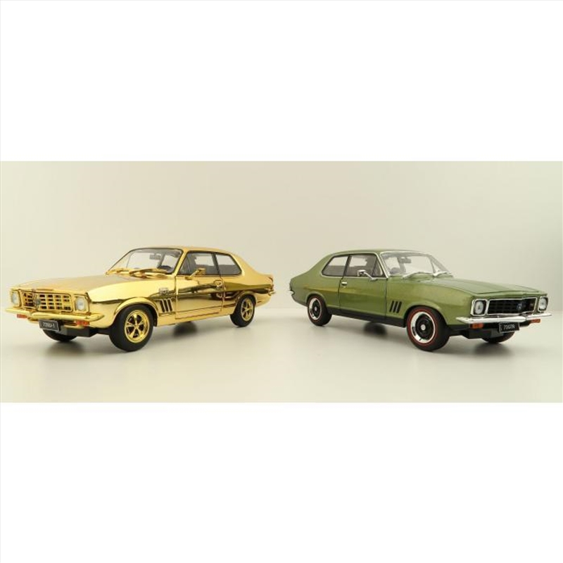 1:24 50th Anniversary Twin Set 1972 LJ Torana - Green LJ GTR- Gold LJ GTR XU1 - Fully Detailed Openi/Product Detail/Figurines