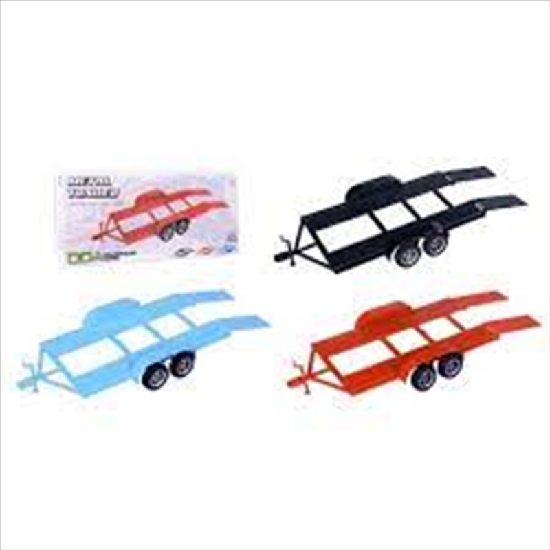 1:24 Metal Trailer with Plastic Tow Bar 3 Asst Colours (SENT AT RANDOM)/Product Detail/Figurines