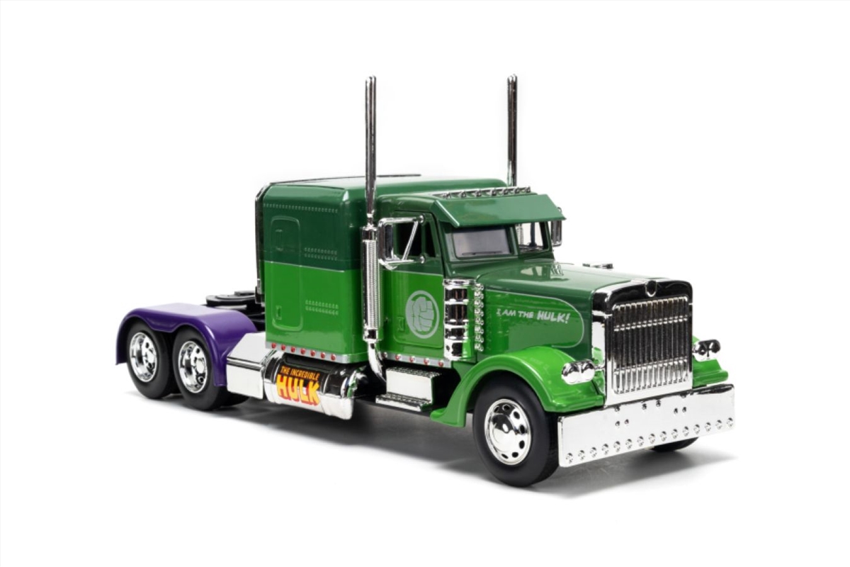 Marvel Comics - 1992 Peterbilt 379 (Hulk colours) 1:24 Scale Diecast Vehicle/Product Detail/Figurines