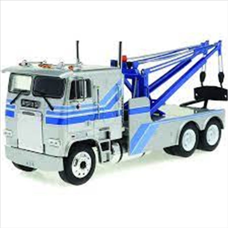 1:43 1984 Freightliner FLA 9664 Tow Truck -  Silver with Blue Stripes/Product Detail/Figurines