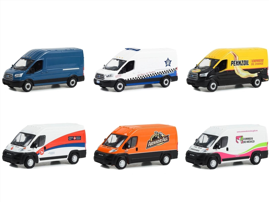 1:64  (6pcs) Pennzoil Express Oil Route Runners Series 5 - 2019 Ford Transit LWB High Roof/Product Detail/Figurines