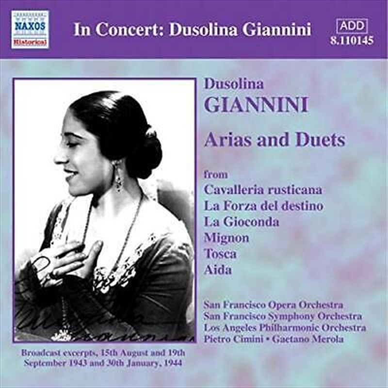 Giannini: Arias & Duets/Product Detail/Classical