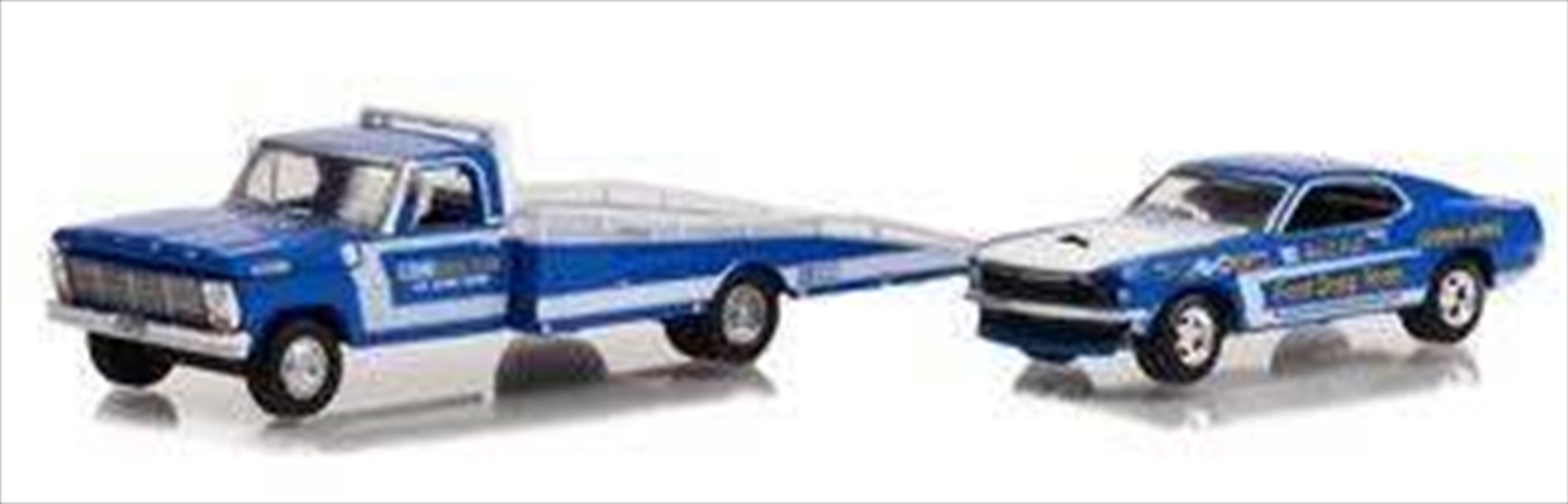 1:64 HD Truck - 1969 Ford F-350 Ramp Truck w/1969 Ford Mustang Ford Drag Team 'The Going Thing' - Hu/Product Detail/Figurines