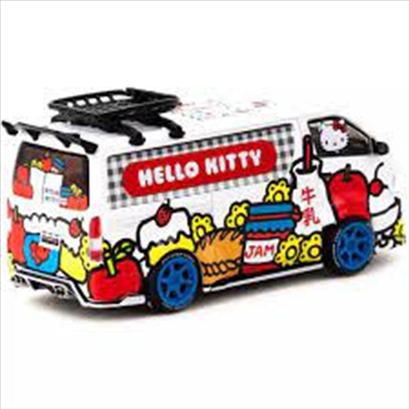 1:64 Hello Kitty Toyota Hiace Capsule Delivery Van w/Hello Kitty Metal Oil Can/Product Detail/Figurines