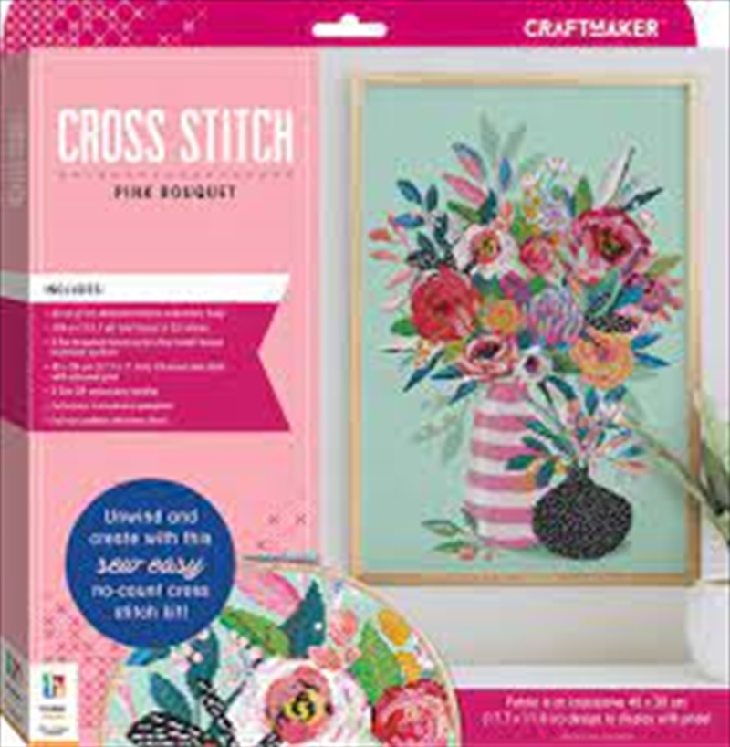 Cross-Stitch Kit: Pink Bouquet/Product Detail/Arts & Craft