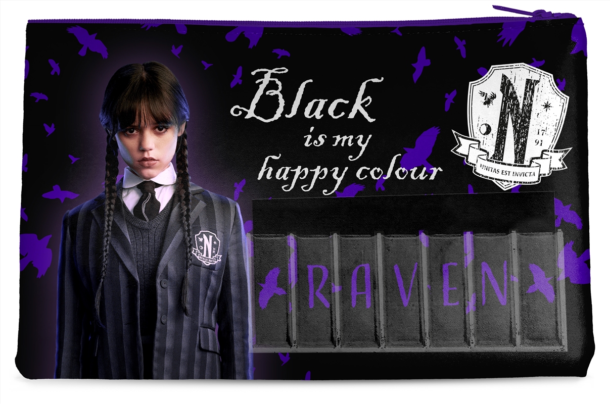 Wednesday - Black is my Happy Colour - Named Pencil Case/Product Detail/Pencil Cases
