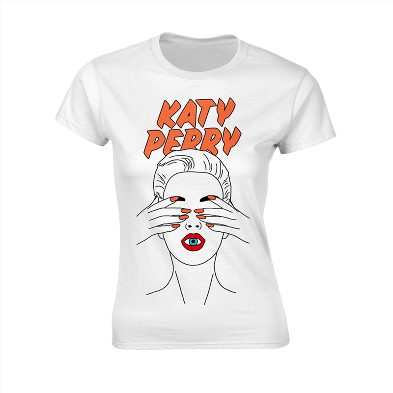 Katy Perry - Illustrated Eye - White - SMALL/Product Detail/Shirts