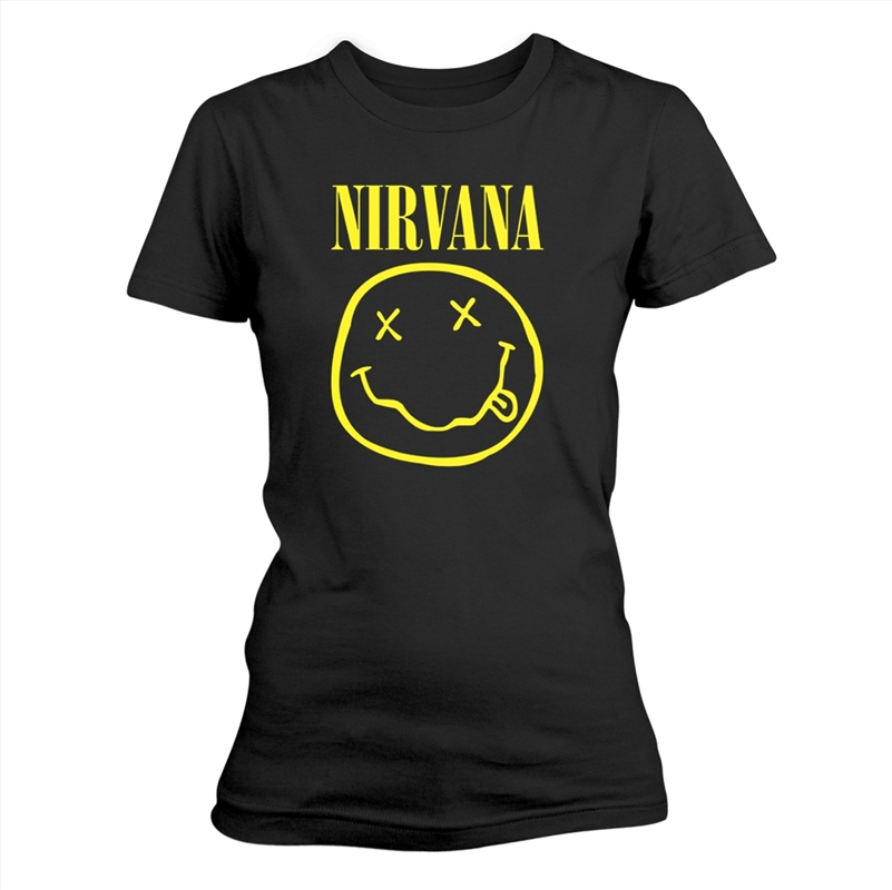 Nirvana - Smiley Logo - Black - LARGE/Product Detail/Shirts