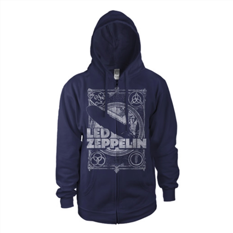 Led Zeppelin - Vintage Print Lz1 - Blue - MEDIUM/Product Detail/Outerwear