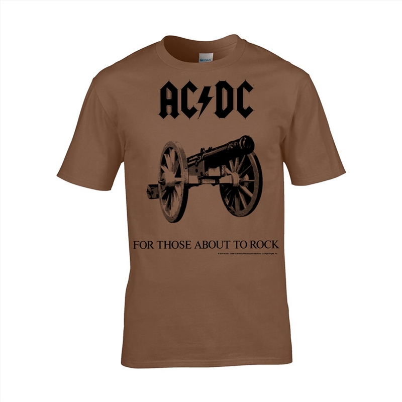 AC/DC - For Those About To Rock - Brown - SMALL/Product Detail/Shirts