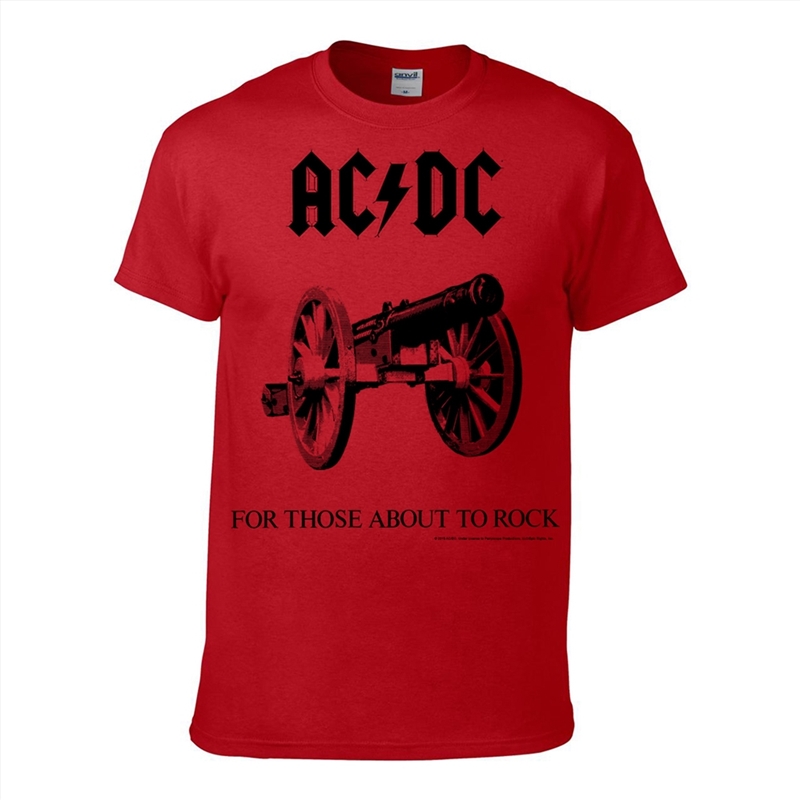 AC/DC - For Those About To Rock - Red - SMALL/Product Detail/Shirts