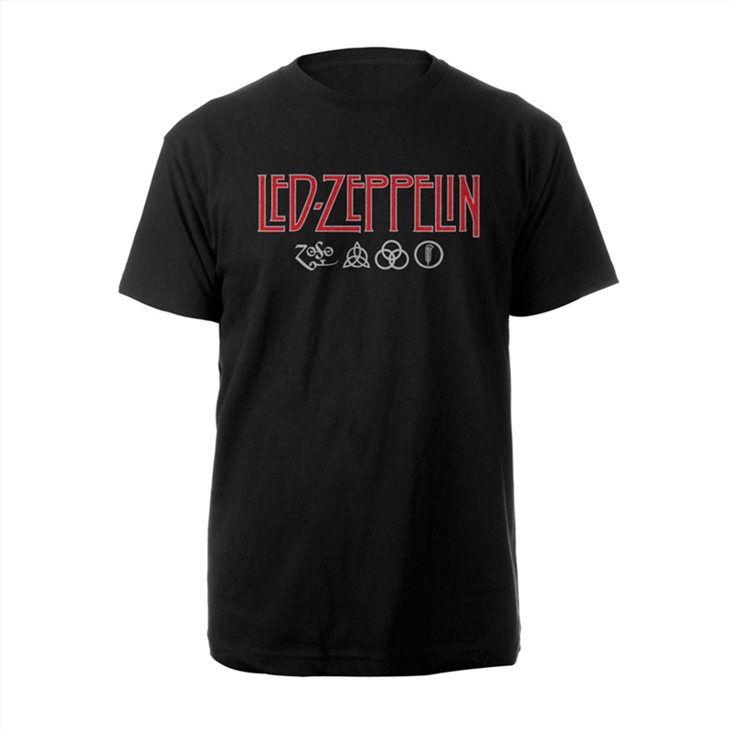 Led Zeppelin - Logo & Symbols - Black - MEDIUM/Product Detail/Shirts