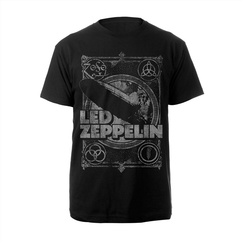 Led Zeppelin - Vintage Print Lz1 - Black - SMALL/Product Detail/Shirts