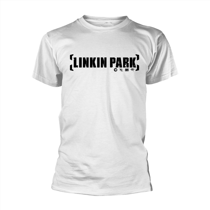 Linkin Park - Bracket Logo - White - XL/Product Detail/Shirts